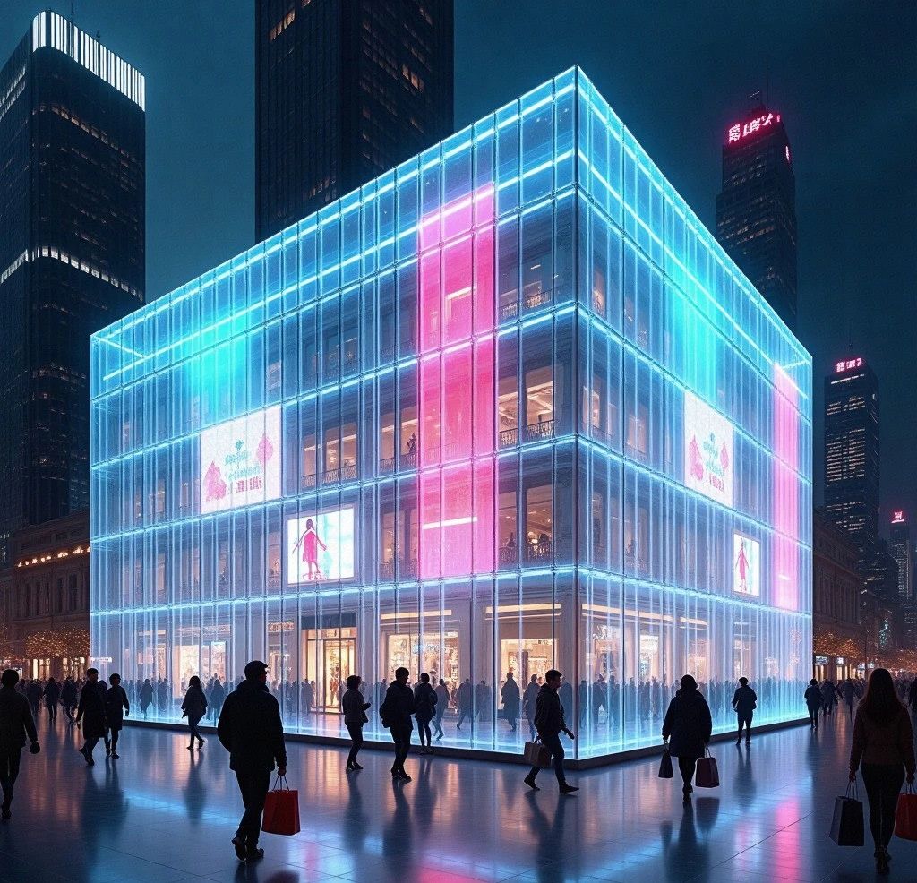 商業(yè)綜合體透明LED顯示屏解決方案